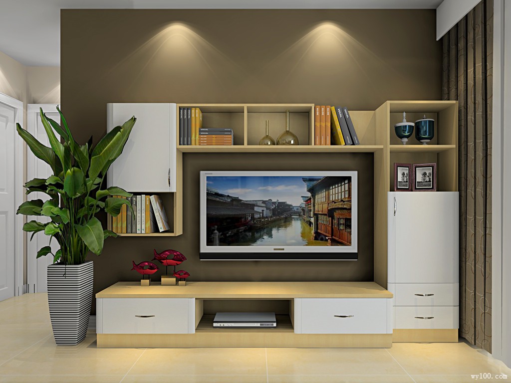 2023年最新款客厅电视柜装修效果图片大全_装信通网效果图
