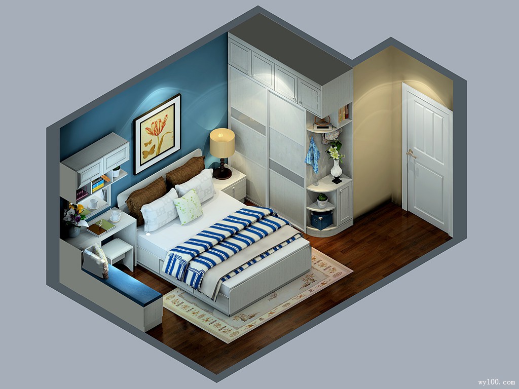 衣柜组合卧室效果图 13平合理利用空间